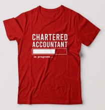 Load image into Gallery viewer, Chartered Accountants(CA) In Progress T-Shirt for Men-Red-Ektarfa.online
