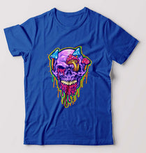 Load image into Gallery viewer, Trippy Psychedelic Skull T-Shirt for Men-Royal Blue-Ektarfa.online