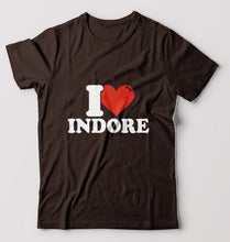 Load image into Gallery viewer, I Love Indore T-Shirt for Men-Coffee Brown-Ektarfa.online