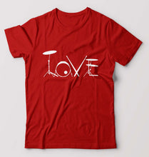 Load image into Gallery viewer, Love Drum T-Shirt for Men-Red-Ektarfa.online