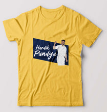 Load image into Gallery viewer, Hardik Pandya T-Shirt for Men-Golden Yellow-Ektarfa.online