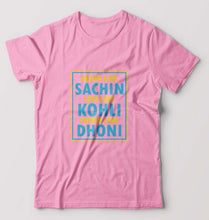 Load image into Gallery viewer, CRICKET Sachin Kohli Dhoni T-Shirt for Men-Light Baby Pink-Ektarfa.online