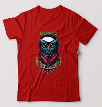 Load image into Gallery viewer, Owl Music T-Shirt for Men-Red-Ektarfa.online