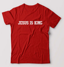 Load image into Gallery viewer, Jesus is King T-Shirt for Men-Red-Ektarfa.online