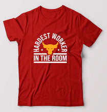 Load image into Gallery viewer, Hardest Worker In the Room Gym T-Shirt for Men-Red-Ektarfa.online