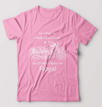 Load image into Gallery viewer, My Enfield made me Royal T-Shirt for Men-Light Baby Pink-Ektarfa.online