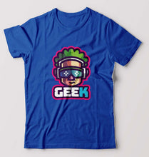 Load image into Gallery viewer, Geek T-Shirt for Men-Royal Blue-Ektarfa.online