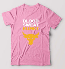 Load image into Gallery viewer, Blood Sweat Respect Gym T-Shirt for Men-Light Baby Pink-Ektarfa.online