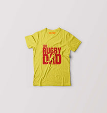 Load image into Gallery viewer, Rugby Dad Kids T-Shirt for Boy/Girl-Yellow-Ektarfa.online