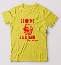 Load image into Gallery viewer, Karl Marx T-Shirt for Men-Yellow-Ektarfa.online