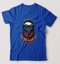 Load image into Gallery viewer, Owl Music T-Shirt for Men-Royal Blue-Ektarfa.online