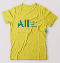 Load image into Gallery viewer, ACCOR LIVE LIMITLESS (ALL) T-Shirt for Men-Yellow-Ektarfa.online