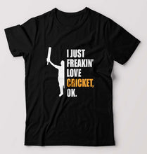 Load image into Gallery viewer, Love Cricket T-Shirt for Men-Black-Ektarfa.online