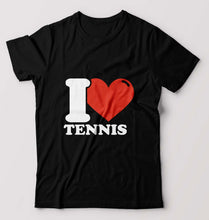 Load image into Gallery viewer, I Love Tennis T-Shirt for Men-Black-Ektarfa.online