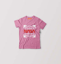 Load image into Gallery viewer, Nasa White Off Kids T-Shirt for Boy/Girl-Pink-Ektarfa.online