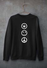 Load image into Gallery viewer, Weed Happy Peace Unisex Sweatshirt for Men/Women-Black-Ektarfa.online