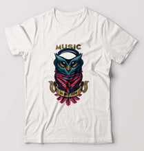 Load image into Gallery viewer, Owl Music T-Shirt for Men-White-Ektarfa.online