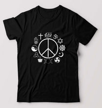 Load image into Gallery viewer, Peace Religious Symbols T-Shirt for Men-Black-Ektarfa.online