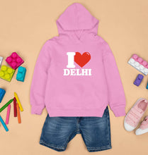 Load image into Gallery viewer, I Love Delhi Kids Hoodie for Boy/Girl-Light Baby Pink-Ektarfa.online