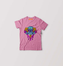 Load image into Gallery viewer, Trippy Psychedelic Skull T-Shirt for Boy/Girl-Pink-Ektarfa.online