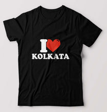 Load image into Gallery viewer, I Love Kolkata T-Shirt for Men-Black-Ektarfa.online