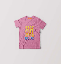 Load image into Gallery viewer, PUBG Stay Out Of The Blue Kids T-Shirt for Boy/Girl-Pink-Ektarfa.online