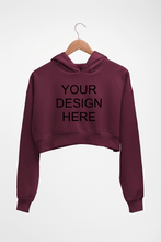 Load image into Gallery viewer, Customized-Custom-Personalized Crop HOODIE FOR WOMEN-Maroon-Ektarfa.online