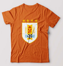 Load image into Gallery viewer, Uruguay Football T-Shirt for Men-Orange-Ektarfa.online