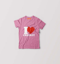 Load image into Gallery viewer, I Love Cricket Kids T-Shirt for Boy/Girl-Pink-Ektarfa.online