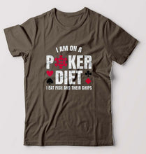 Load image into Gallery viewer, Poker T-Shirt for Men-Olive Green-Ektarfa.online