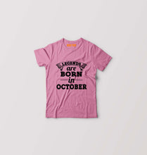 Load image into Gallery viewer, Legends are Born in October Kids T-Shirt for Boy/Girl-Pink-Ektarfa.online