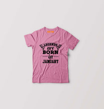 Load image into Gallery viewer, Legends are Born in January Kids T-Shirt for Boy/Girl-Pink-Ektarfa.online