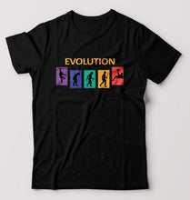 Load image into Gallery viewer, Evolution Football T-Shirt for Men-Black-Ektarfa.online