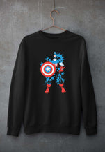 Load image into Gallery viewer, Captain America Superhero Unisex Sweatshirt for Men/Women-Black-Ektarfa.online