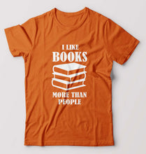 Load image into Gallery viewer, Like Books T-Shirt for Men-Orange-Ektarfa.online