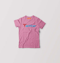 Load image into Gallery viewer, Elon Musk Twitter x Tesla Kids T-Shirt for Boy/Girl-Pink-Ektarfa.online