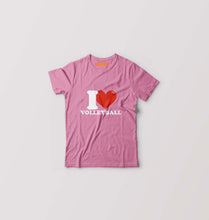 Load image into Gallery viewer, I Love Volleyball Kids T-Shirt for Boy/Girl-Pink-Ektarfa.online