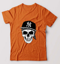 Load image into Gallery viewer, Hip Hop Skull NY T-Shirt for Men-Orange-Ektarfa.online