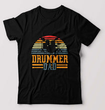 Load image into Gallery viewer, Drummer Dad T-Shirt for Men-Black-Ektarfa.online