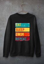 Load image into Gallery viewer, Swimming Unisex Sweatshirt for Men/Women-Black-Ektarfa.online