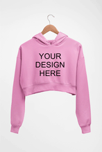 Load image into Gallery viewer, Customized-Custom-Personalized Crop HOODIE FOR WOMEN-Light Baby Pink-Ektarfa.online