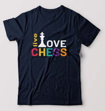 Load image into Gallery viewer, Chess Love T-Shirt for Men-Navy Blue-Ektarfa.online