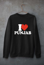 Load image into Gallery viewer, I Love Punjab Unisex Sweatshirt for Men/Women-Black-Ektarfa.online
