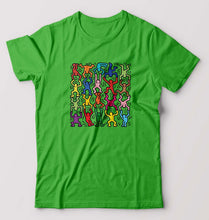 Load image into Gallery viewer, Keith Haring Funny T-Shirt for Men-flag green-Ektarfa.online