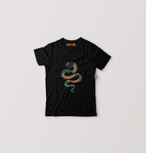 Load image into Gallery viewer, Snake Kids T-Shirt for Boy/Girl-Black-Ektarfa.online