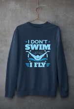 Load image into Gallery viewer, Swim Unisex Sweatshirt for Men/Women-Navy Blue-Ektarfa.online