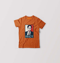 Load image into Gallery viewer, Dwight Schrute Fact T-Shirt for Boy/Girl-Orange-Ektarfa.online