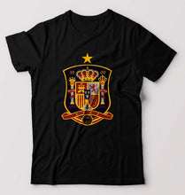 Load image into Gallery viewer, Spain Football T-Shirt for Men-Black-Ektarfa.online