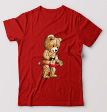 Load image into Gallery viewer, Domrebel Bear T-Shirt for Men-Red-Ektarfa.online