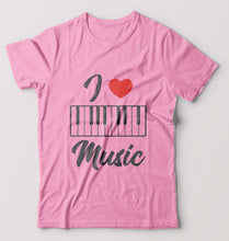 Load image into Gallery viewer, Love Music Piano T-Shirt for Men-Light Baby Pink-Ektarfa.online